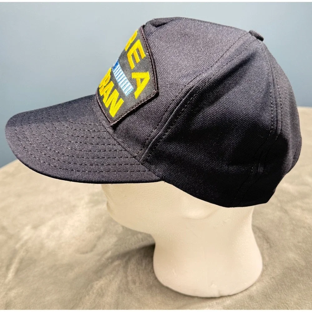Korea Veteran Trucker Hat Mens One Size Navy Embroidered Ribbon Cap